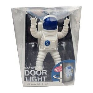 Mr. Yupychil Astronaut Door Light LED Sensor Light and Key Holder Blue NEW